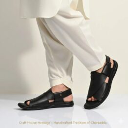 Black Peshawari Chappal